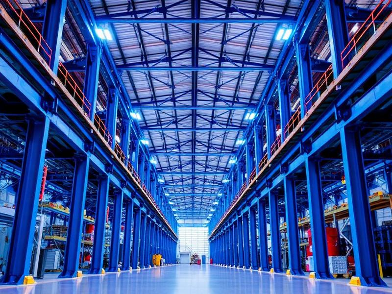 Hard-wearing resilient flooring in an industrial facility office