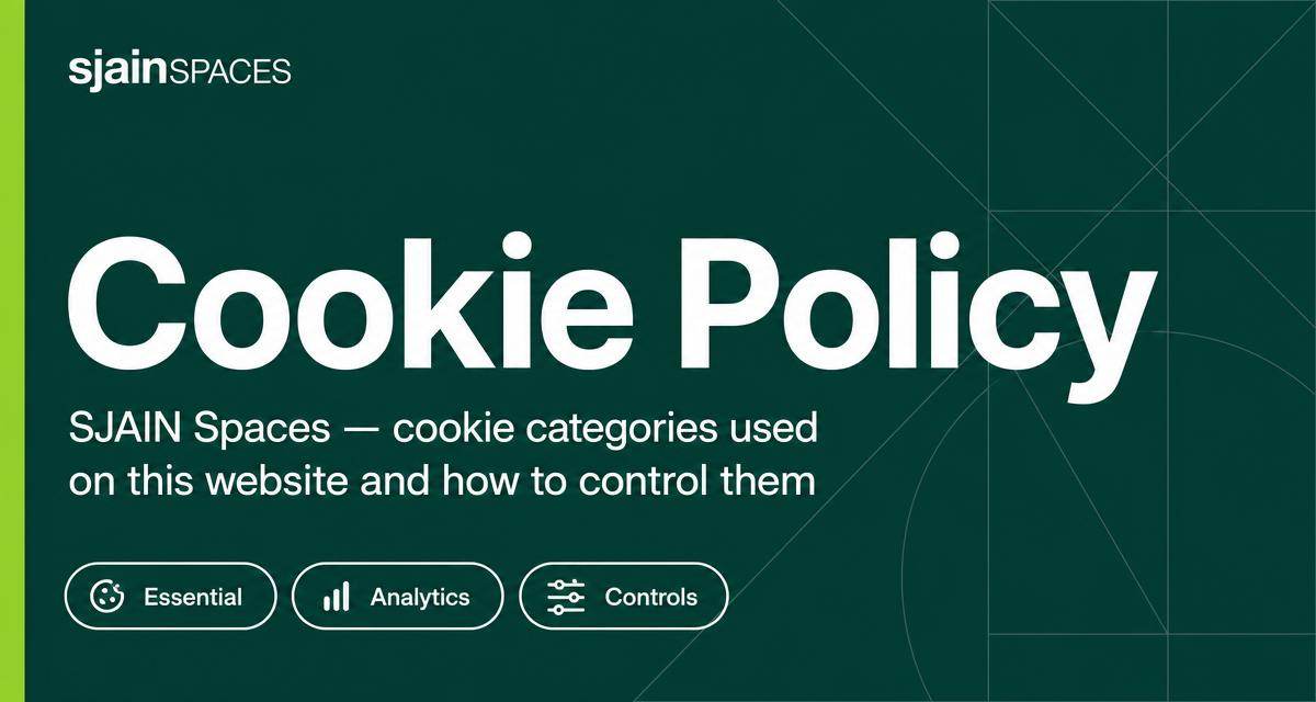 Cookie Policy — SJAIN Spaces